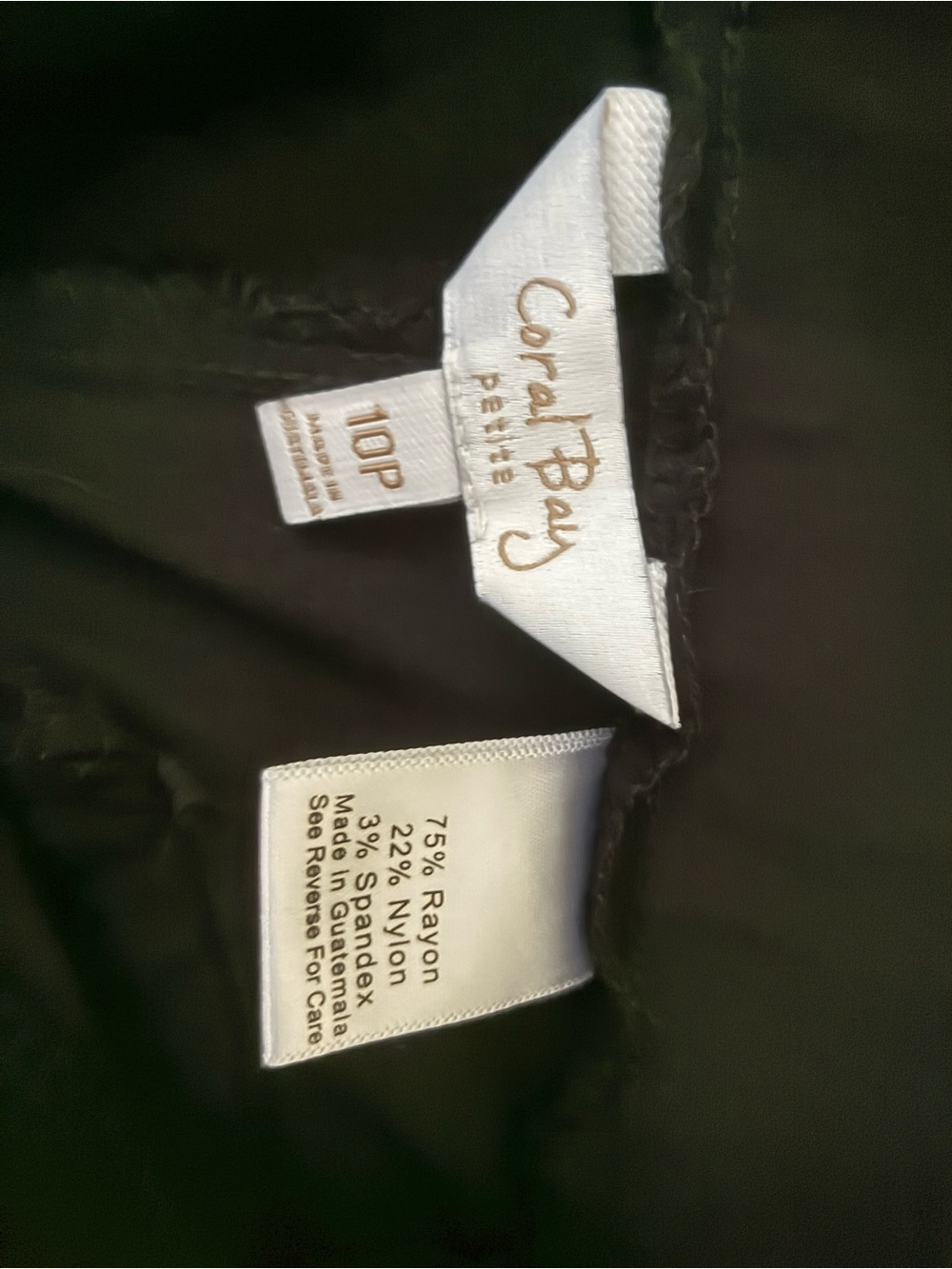 Coral Bay Petite Black Straight-Leg Women's Pants